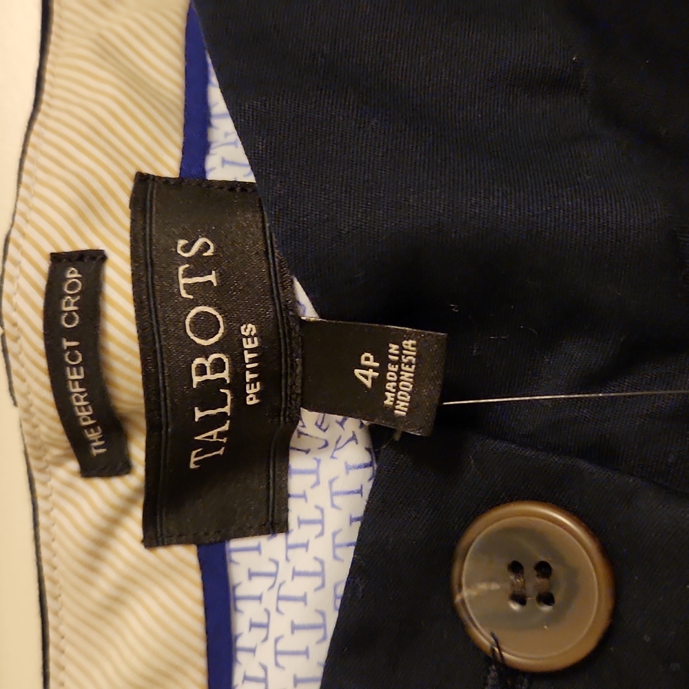 Talbots petites the pepfect crop size 4p 31 inch